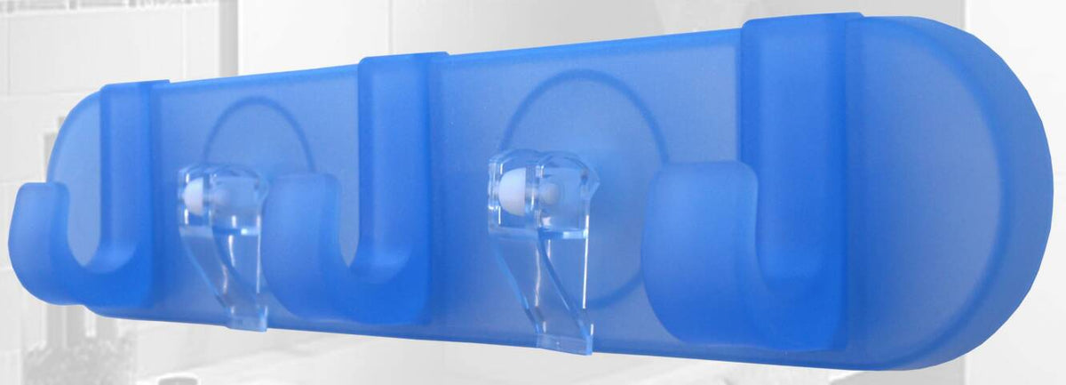 Percha ventosa Palanca TRIPLE AZUL