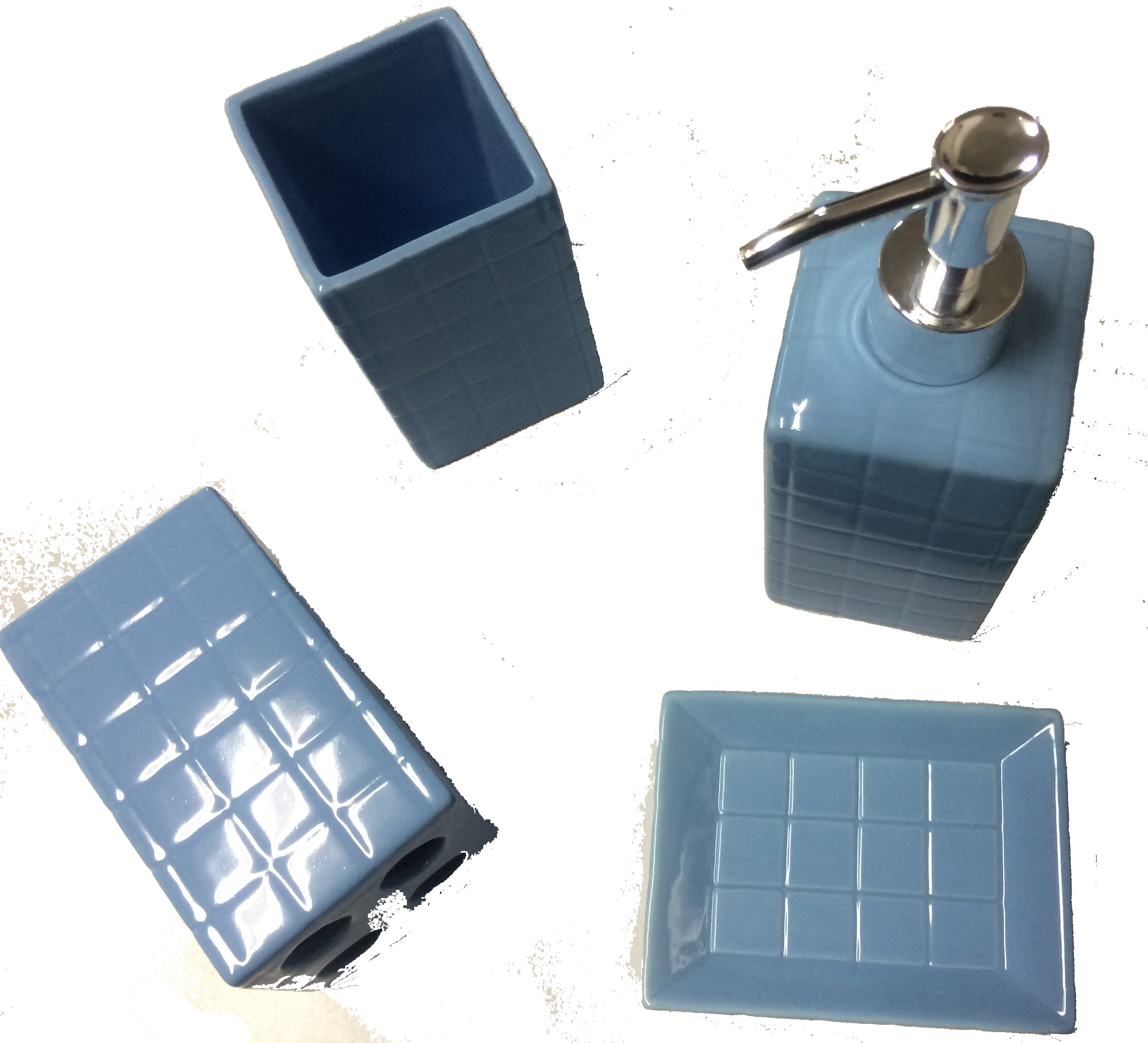MOSAICO Azul Set 4 pcs Accesorios