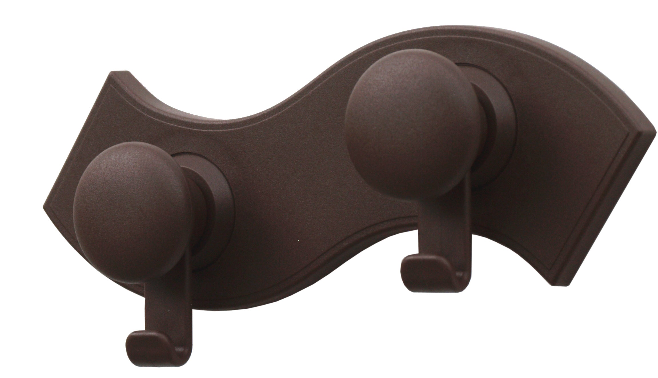 Colgador ventosa SUPER FIX DOBLE MARRON MATE