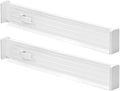 SET 2 DIVISORES AJUSTABLES LINUS (6,4 cm x 34,6 cm; ajustable hasta 52,7cm)  BLANCO