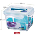 CONTENEDOR ALIMENTICIO RECTANGULAR-ASA 2500ml