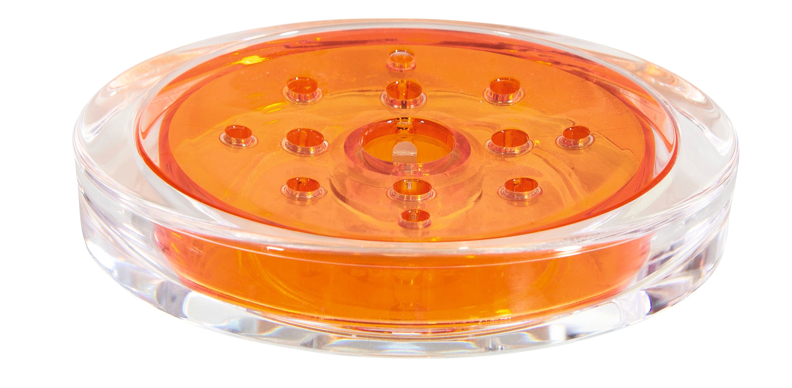 SYDNEY-ACRYLIC CLEAR ORANGE JABONERA 3 CM