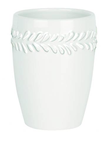 DARWIN-GARLAND WHITE VASO H 10,5 CM