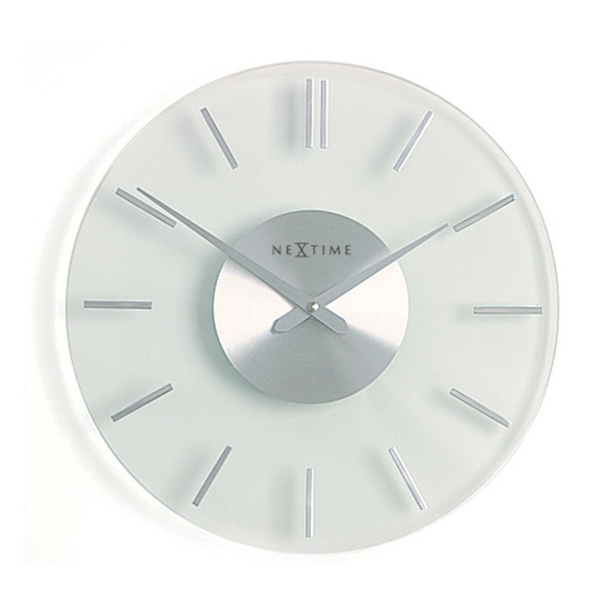 Reloj Pared Ø 31 cm STRIPE Aluminio Cristal