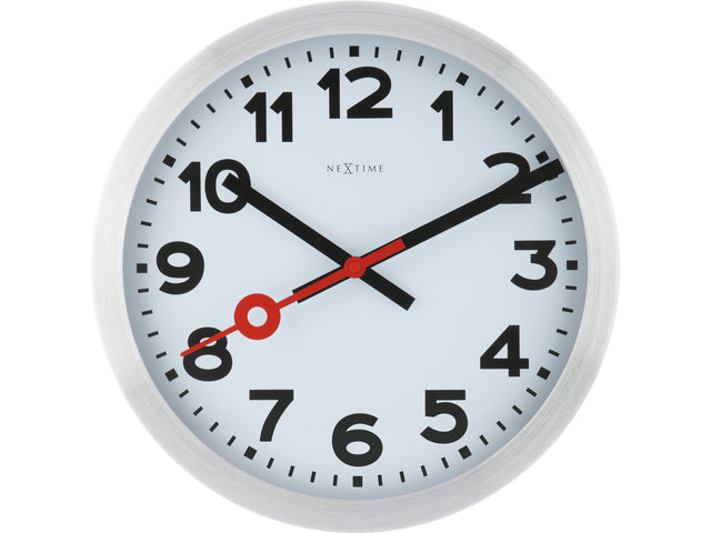 Reloj Pared 35 cm Station NUMEROS Aluminio