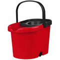 CUBO ESCURRIDOR CON RUEDAS14L ROJO