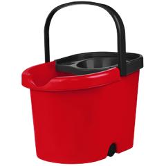CUBO ESCURRIDOR CON RUEDAS14L ROJO