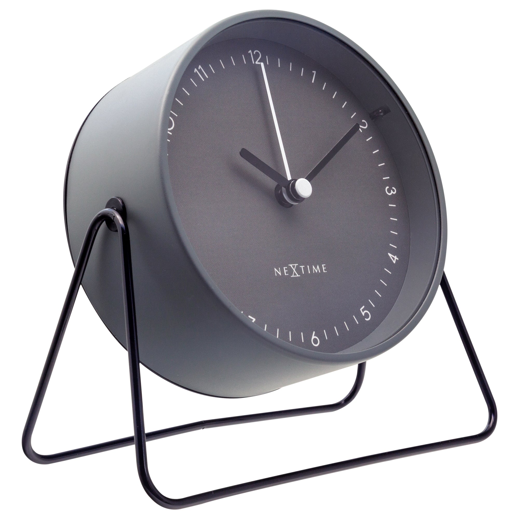 Reloj Sobremesa   Alarma 14x13x7cm - Silent - Grey-Metal BERLIN