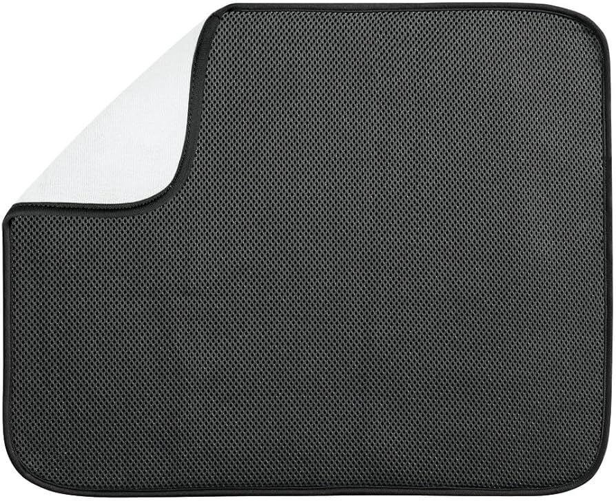 IDRY TAPETE ESCURRIDOR 46X41 MICROFIBRA NEGRO/Blanco