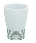 OPERA WHITE-SILVER VASO  H 10,5 CM