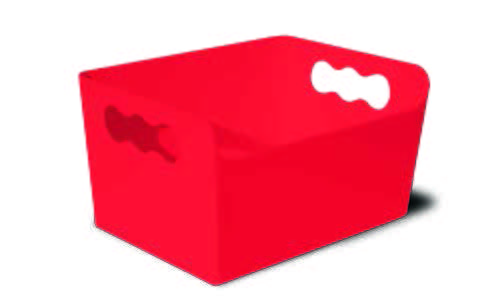 CESTA DE PLÁSTICO MULTIUSO CORAL