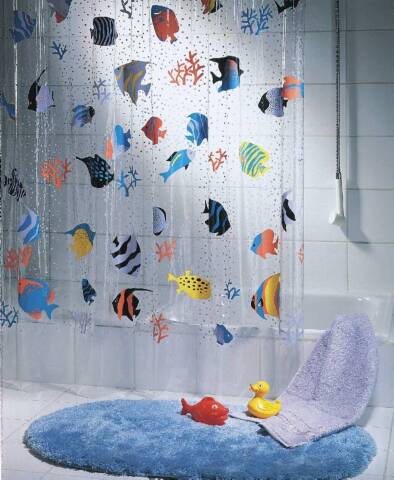 FISH MULTICOLOR C.PLAST 180X200