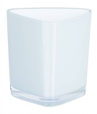 TRIX-ACRYLIC WHITE VASO 10.5 CM