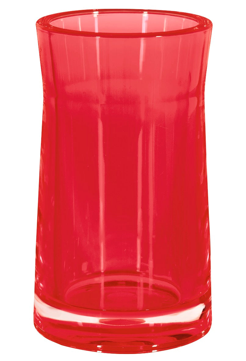 SYDNEY-ACRYLIC CLEAR RED VASO 12 CM