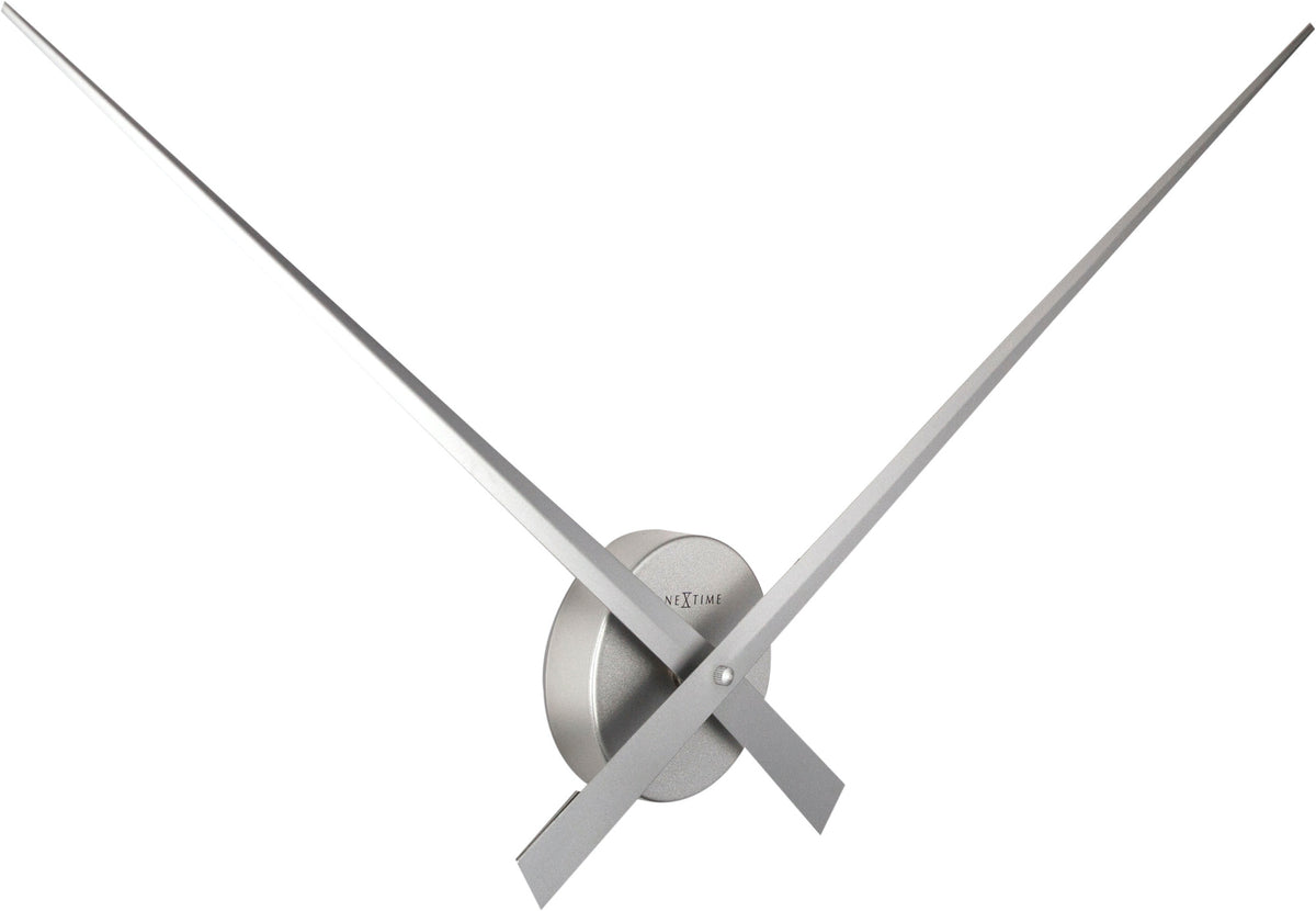 Reloj Pared Ø 85 cm - Aluminum - Silver - 'Hands'