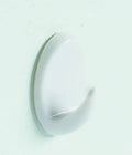 HOOK WHITE PERCHA ADHESIVA OVAL OVAL 35X24MM ABS
