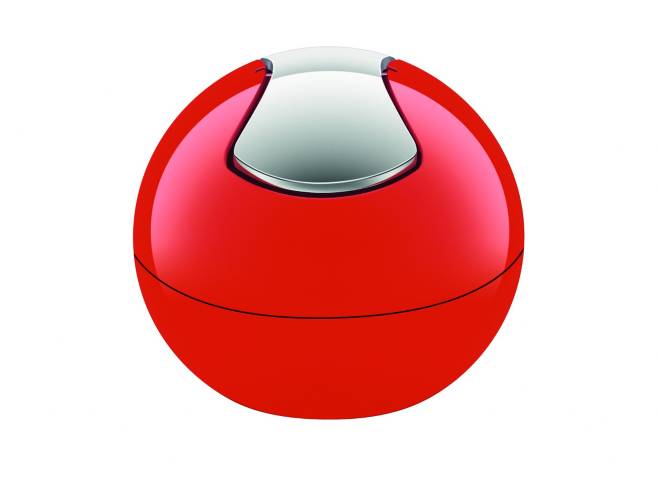 BOWL SHINY RED 1L cubo C/ TAPA 13.5 CM