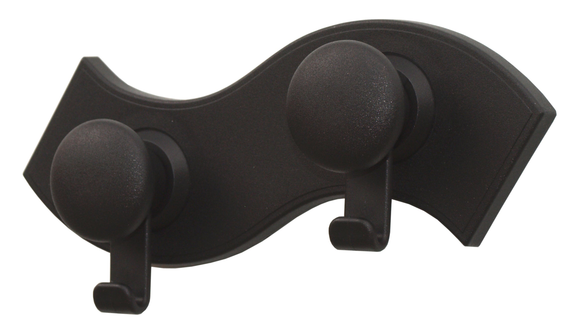 Colgador ventosa SUPER FIX DOBLE NEGRO MATE