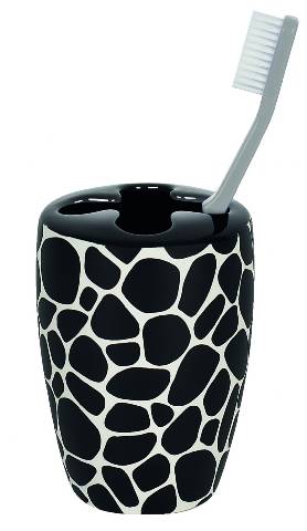 DARWIN-PEBBLE BLACK PORTACEPILLOS H 11 CM