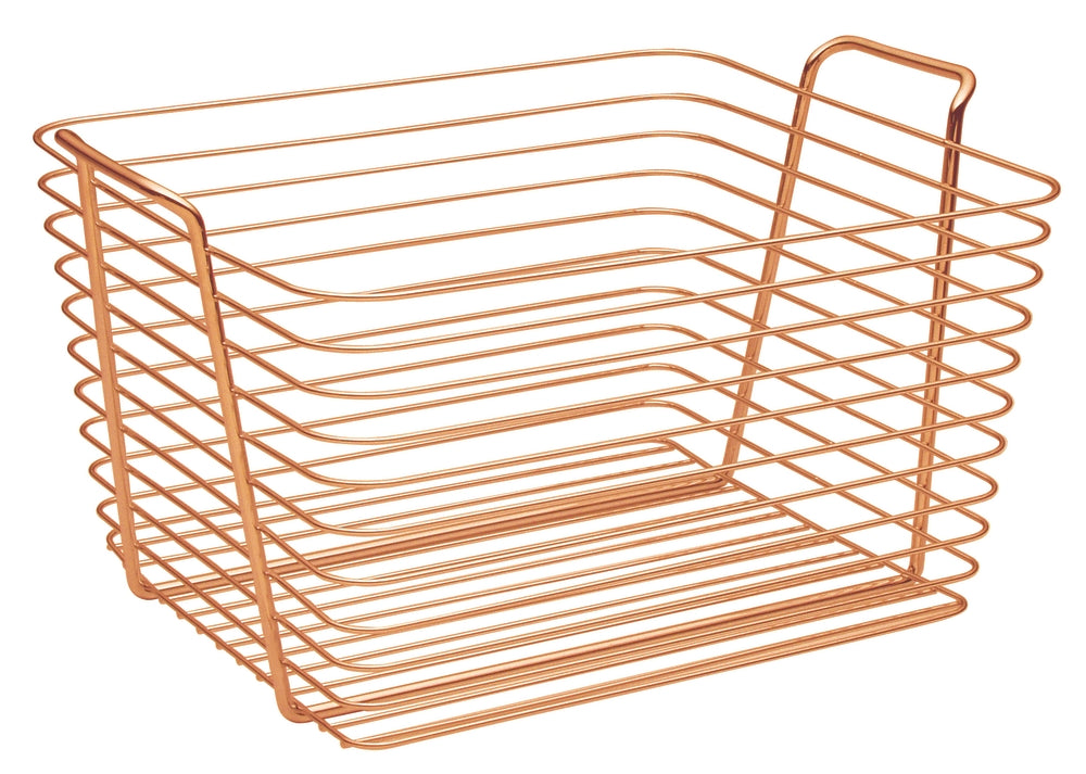 CESTA METALICA GRANDE CLASSICO COBRE 21,5x36,6x29,7cm