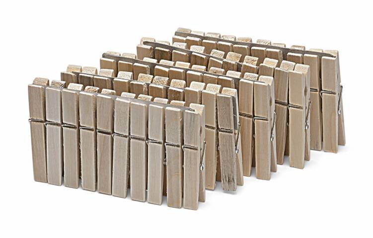 Pinzas tender ropa madera 50ud